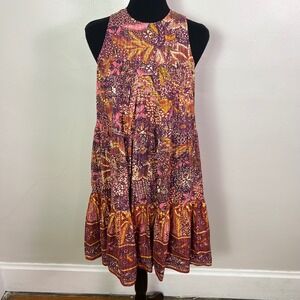 Ulla Johnson Mari Size 0 Babydoll Mini Dress Burgundy Pink